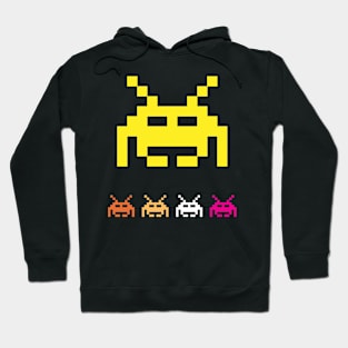 Space Invaders Retro Gaming Vintage Hoodie